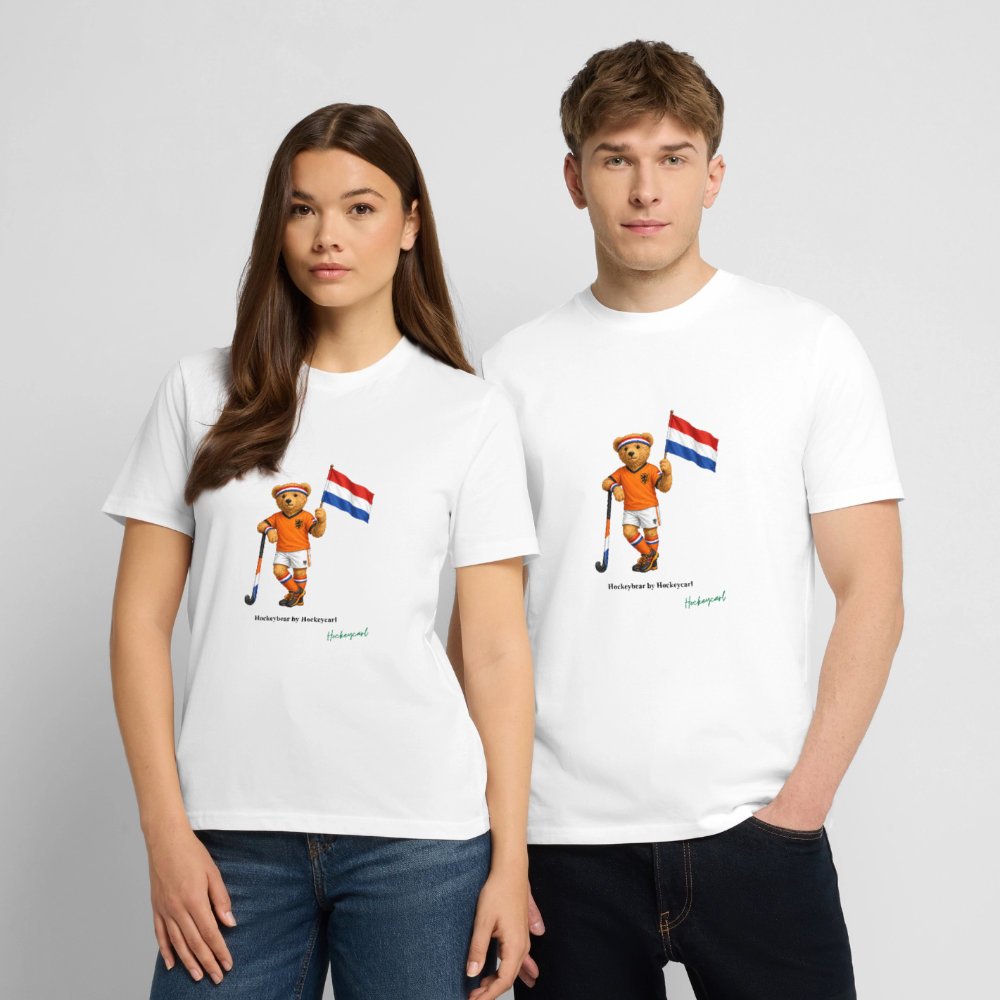 Hockeybear Niederlande – WM Fanshirt | Hockeycarl - Weiß
