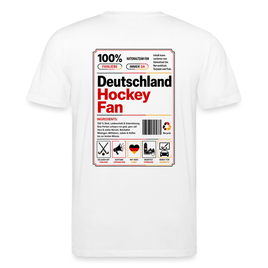 "Deutschland Hockey Fan" T-Shirt – Unisex Bio-T-Shirt - Weiß