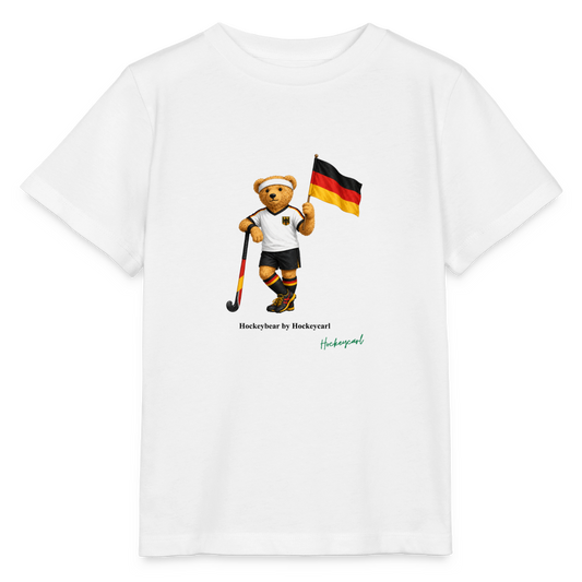 "Hockeybear" Kinder T-Shirt – Deutschland Edition - Weiß