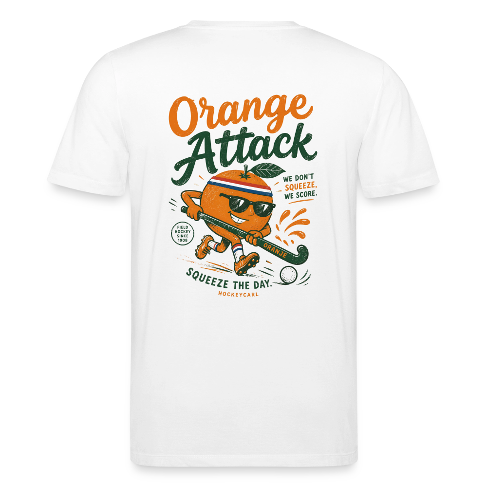 Orange Attack Unisex T-Shirt – Field Hockey - Weiß