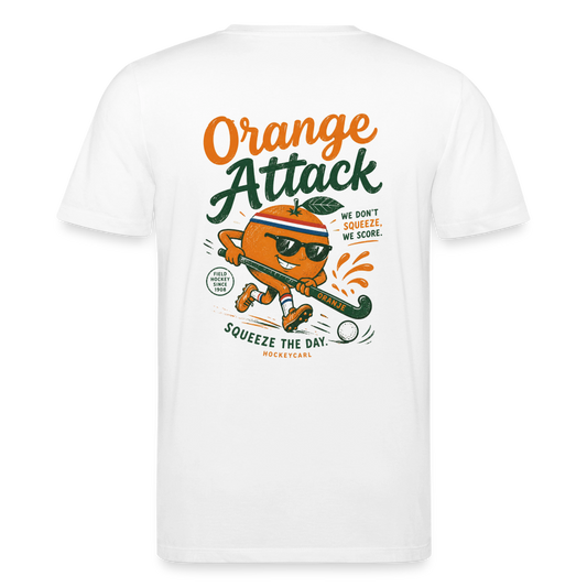 Orange Attack Unisex T-Shirt – Field Hockey - Weiß
