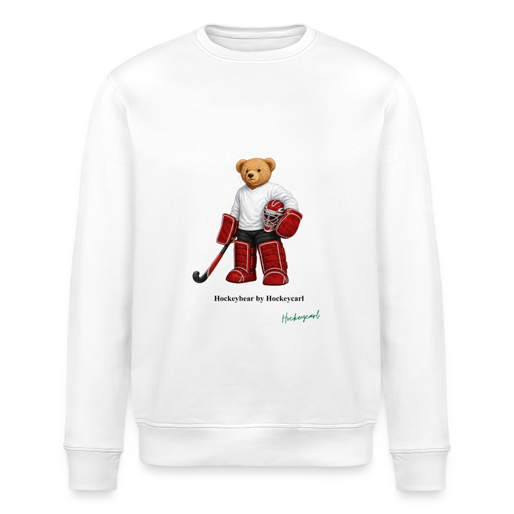 Hockeybear Keeper – Organic Unisex Sweater - Weiß