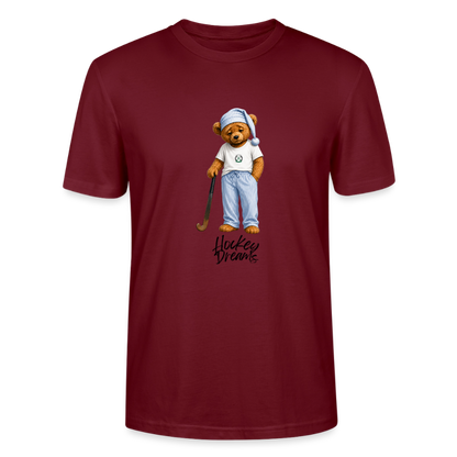 "Hockey Dreams" T-Shirt – Offizielles Schlafshirt - Burgunderrot