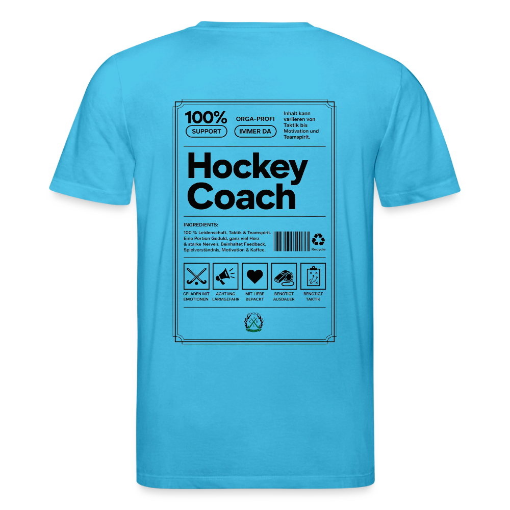 Hockey Coach – Organic Unisex T-Shirt - Aquablau