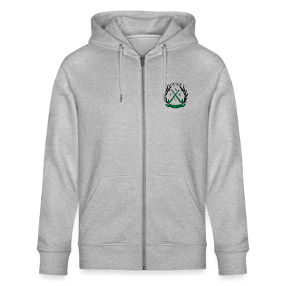 The Most Important – Love & Hockey Organic Zip Hoodie - Grau meliert