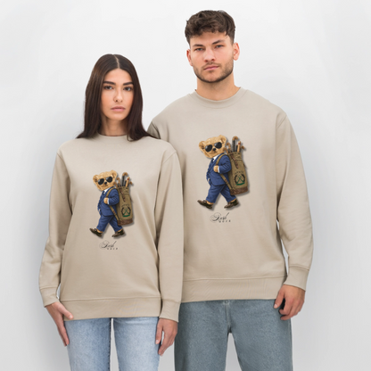 Rush Hour Hockey Bear Unisex Sweater – Vintage Hockey Lifestyle - Beige