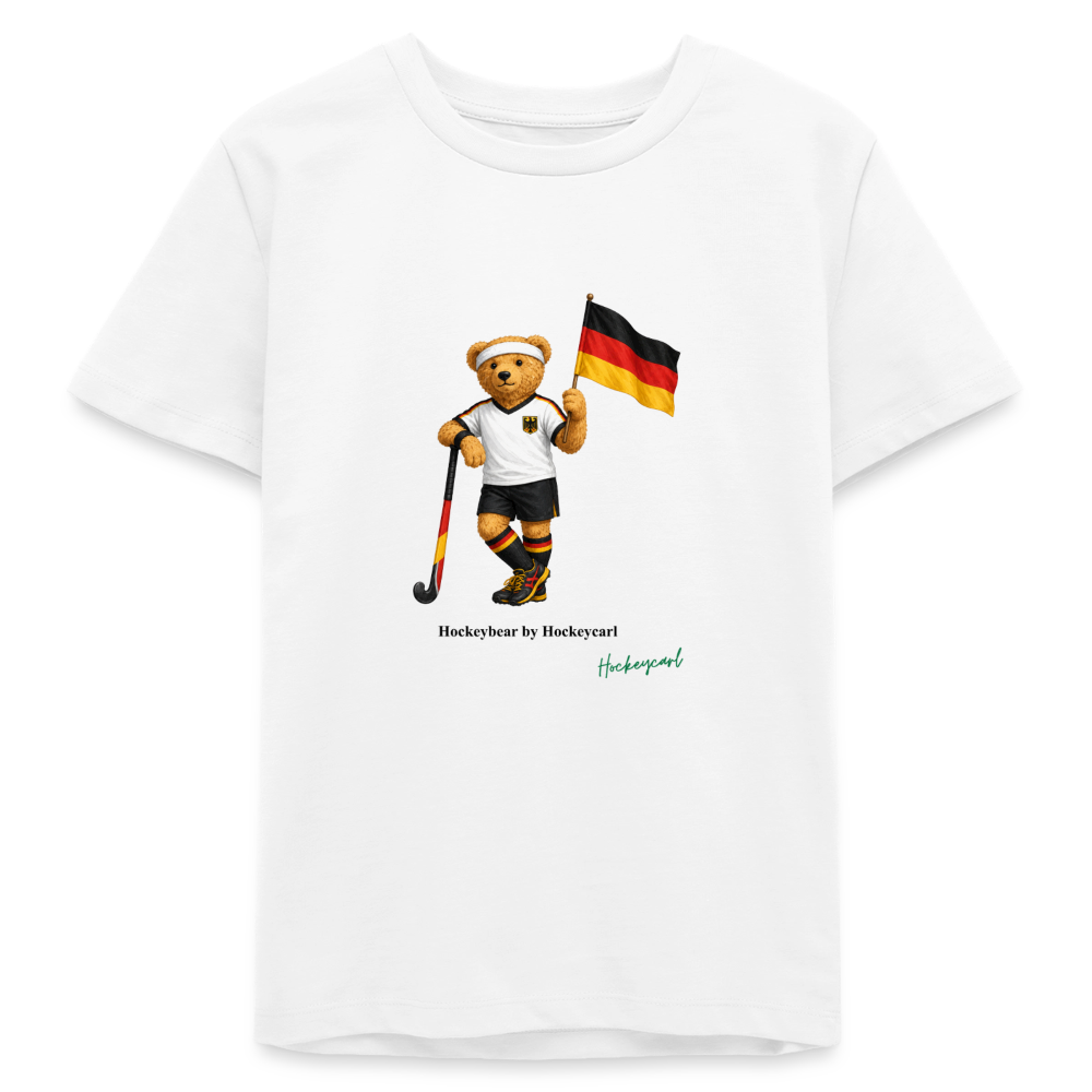 "Hockeybear" Teenager T-Shirt – Deutschland Edition - Weiß