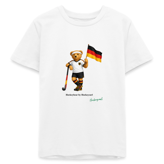 "Hockeybear" Teenager T-Shirt – Deutschland Edition - Weiß