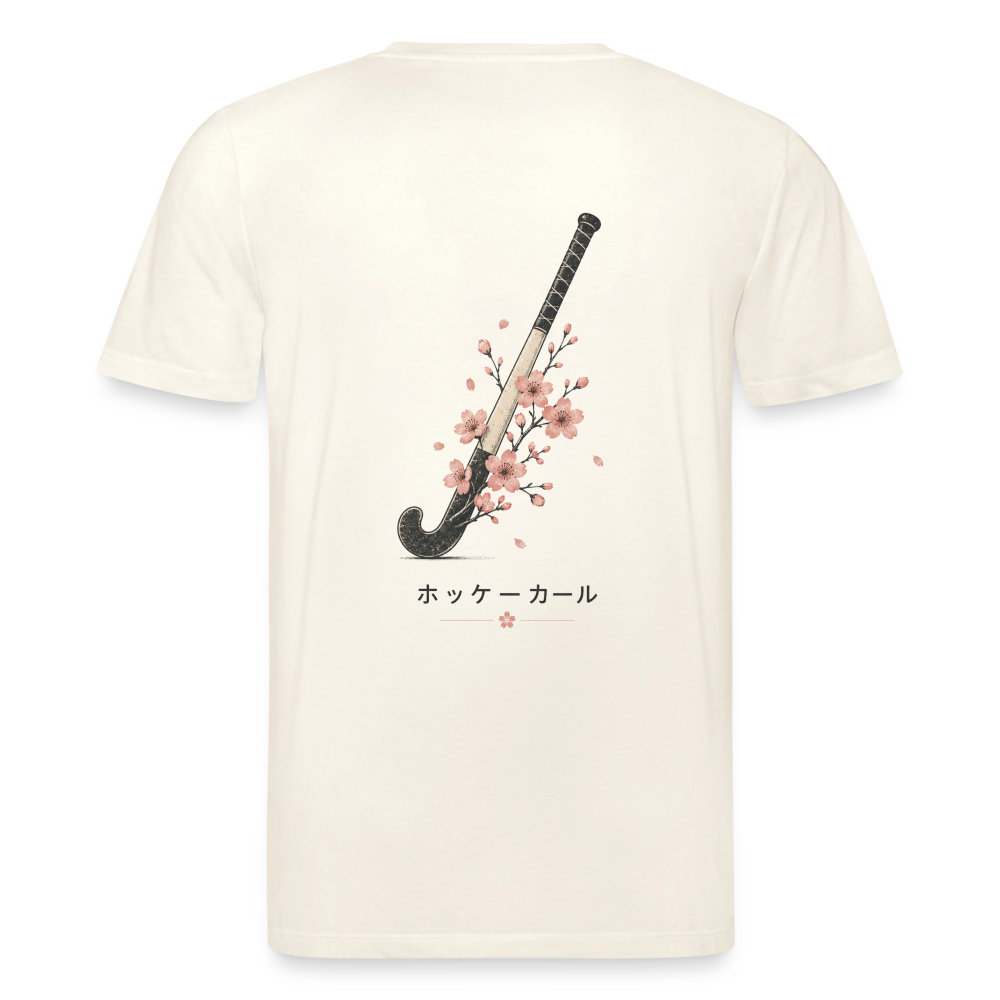 Hockeycarl Sakura Stick Unisex T-Shirt – Bio-Baumwolle - Naturweiß 
