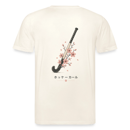 Hockeycarl Sakura Stick Unisex T-Shirt – Bio-Baumwolle - Naturweiß 