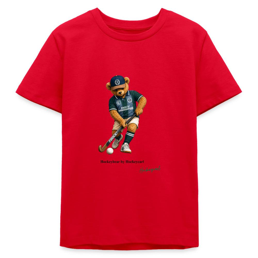 Hockeybear by Hockeycarl – Teenager Bio T-Shirt - Rot