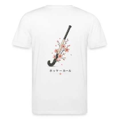 Hockeycarl Sakura Stick Unisex T-Shirt – Bio-Baumwolle - Weiß