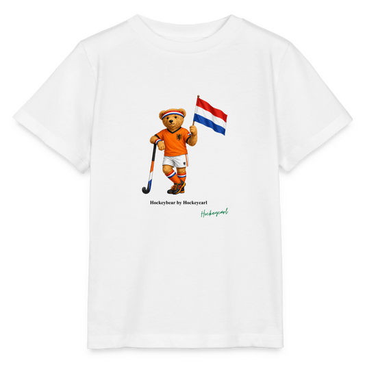 "Hockeybear" Kinder T-Shirt – Niederlande Edition - Weiß