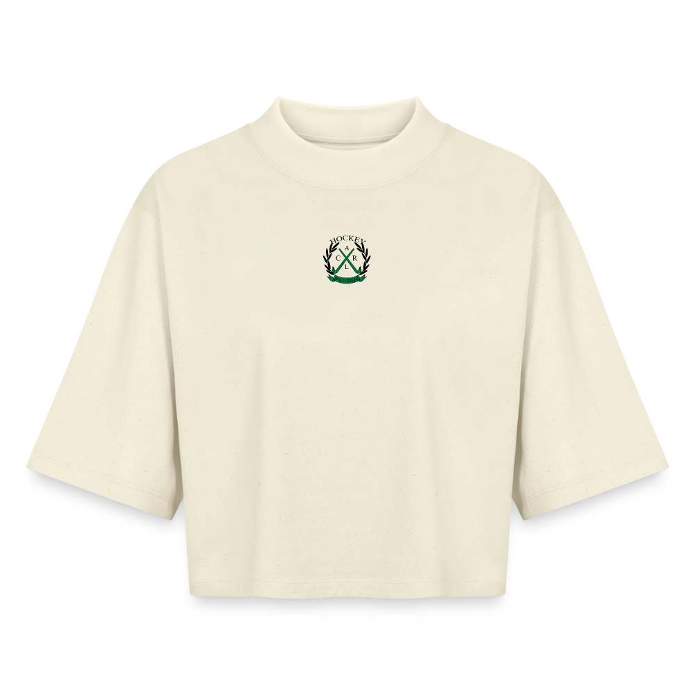 Hockey Maus Boxy Damen T-Shirt – Cropped Fit - Natur