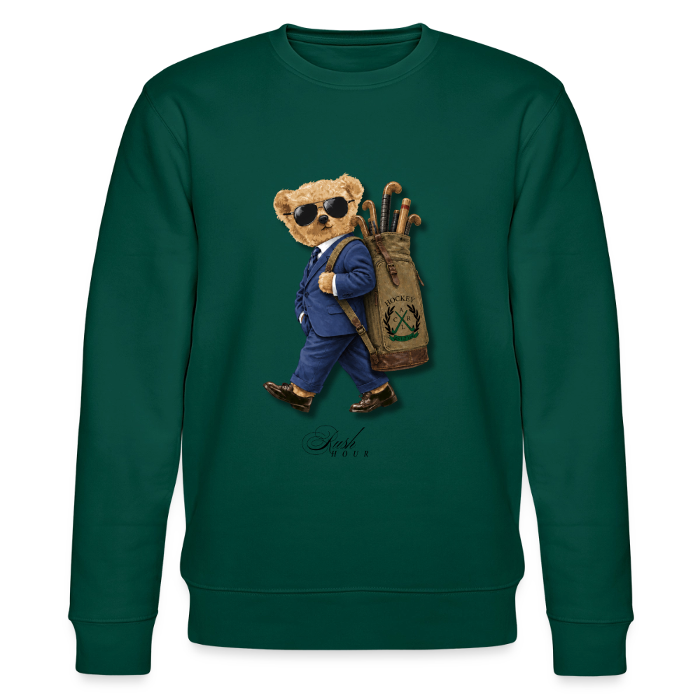 Rush Hour Hockey Bear Unisex Sweater – Vintage Hockey Lifestyle - Forest