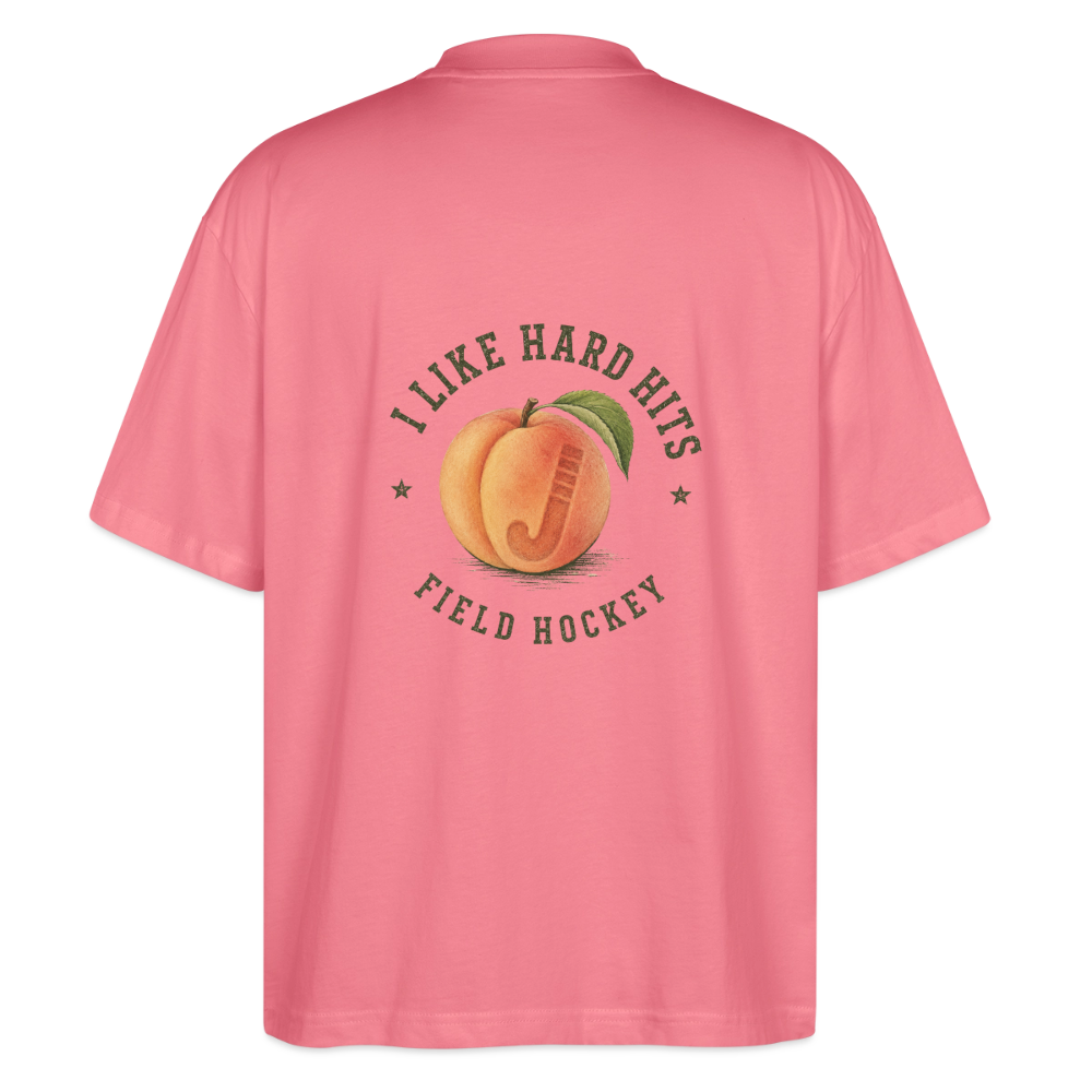 Like Hard Hits Field Hockey Oversized T-Shirt - Pink 
