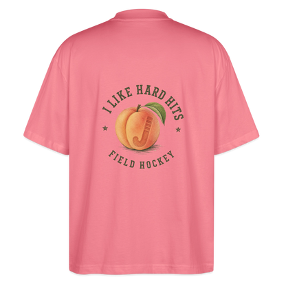 Like Hard Hits Field Hockey Oversized T-Shirt - Pink 