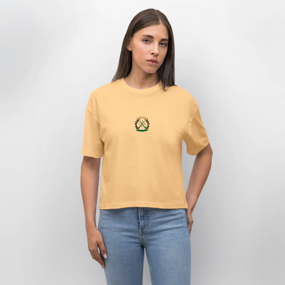 "Just a Girl Who Loves Hockey" T-Shirt – Damen Boxy Fit - Mispel