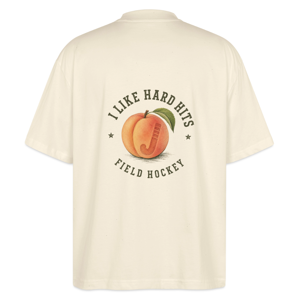 Like Hard Hits Field Hockey Oversized T-Shirt - Natur