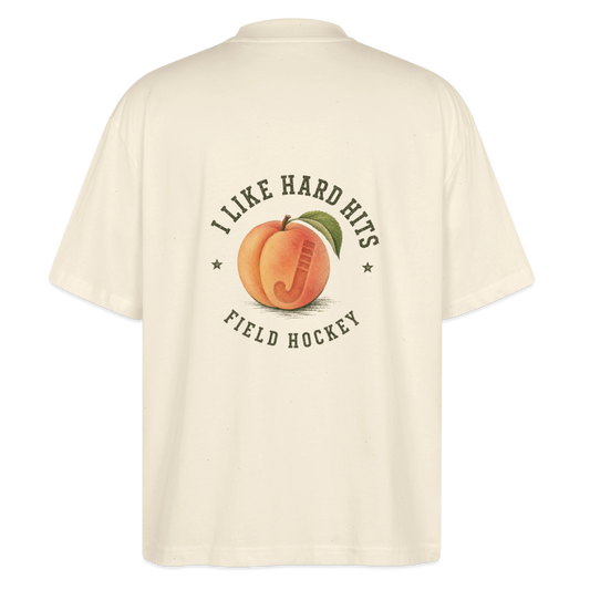 Like Hard Hits Field Hockey Oversized T-Shirt - Natur