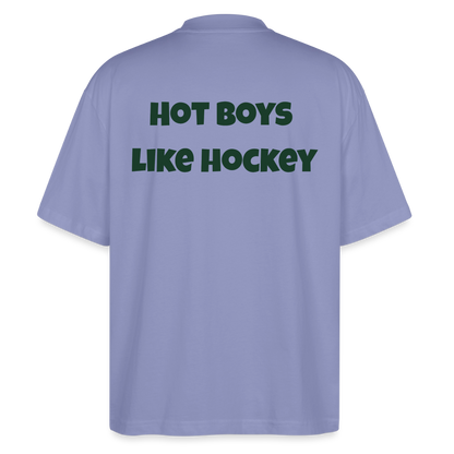 Hot Boys Like Hockey – Organic Oversized Shirt - Violett