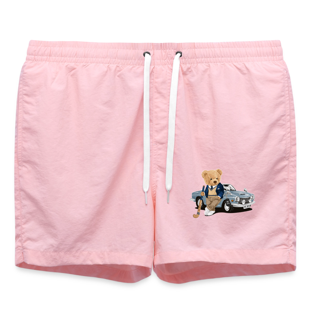 Country Club Bear Badeshorts – Unisex Swim Shorts - Pink