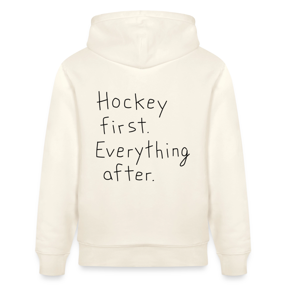 Hockey First – Organic Unisex Hoodie - Naturweiß 