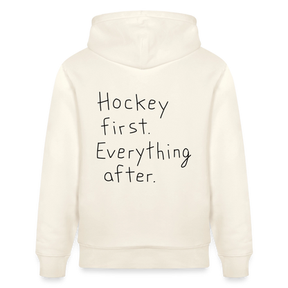 Hockey First – Organic Unisex Hoodie - Naturweiß 