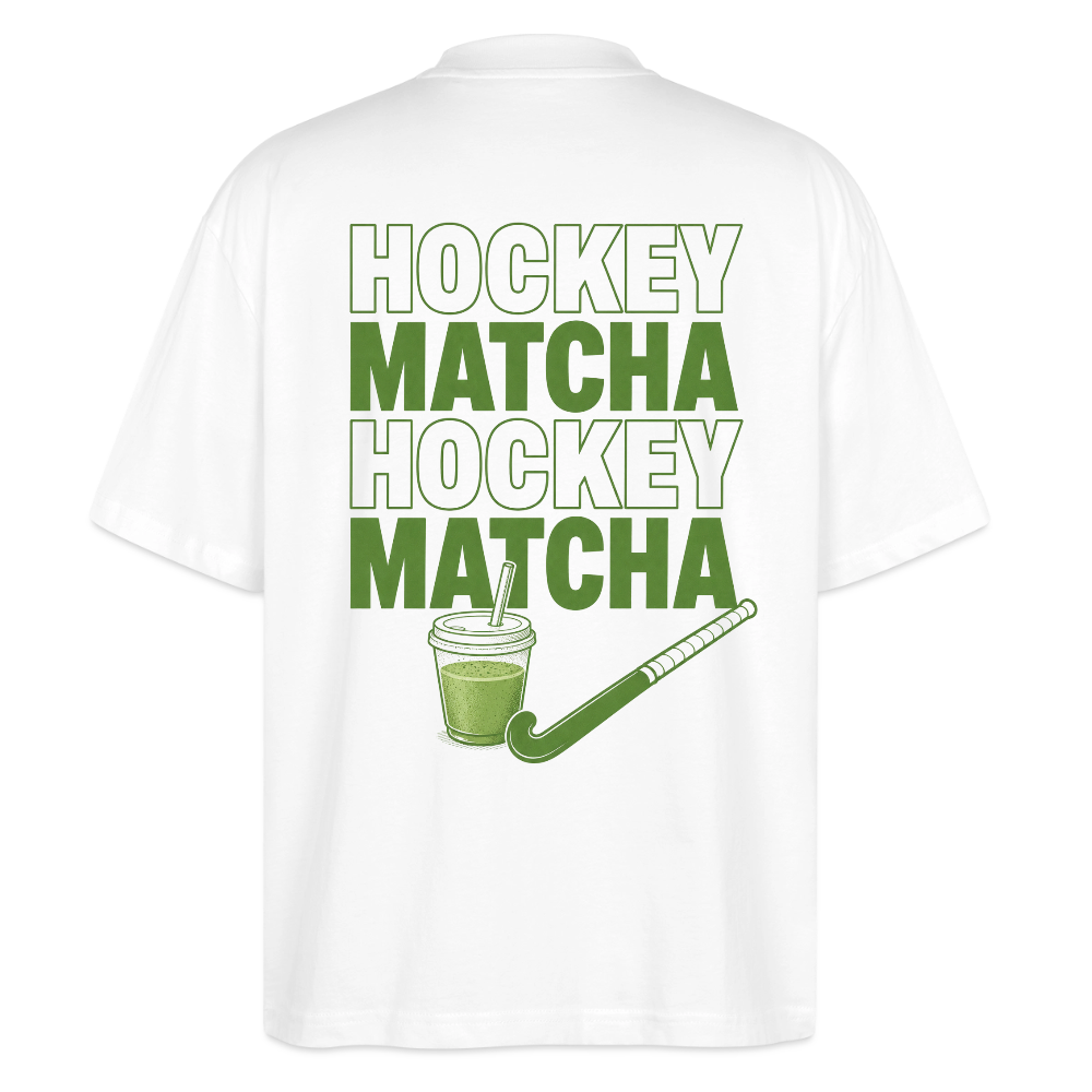 Hockey Matcha Oversized T-Shirt - Weiß