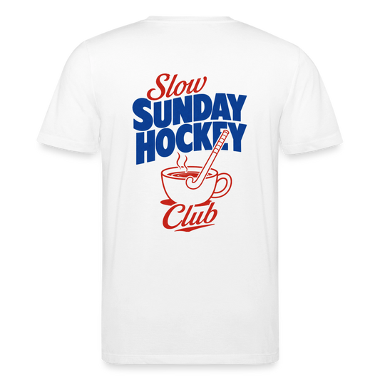 "Slow Sunday Hockey Club" T-Shirt – Unisex Bio-T-Shirt - Weiß