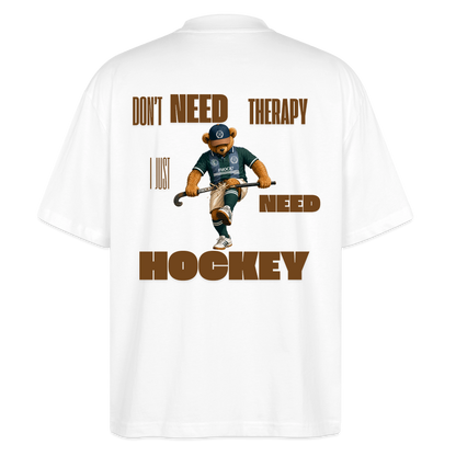 Hockeycarl „Need Hockey“ Oversized T-Shirt – Natural - Weiß
