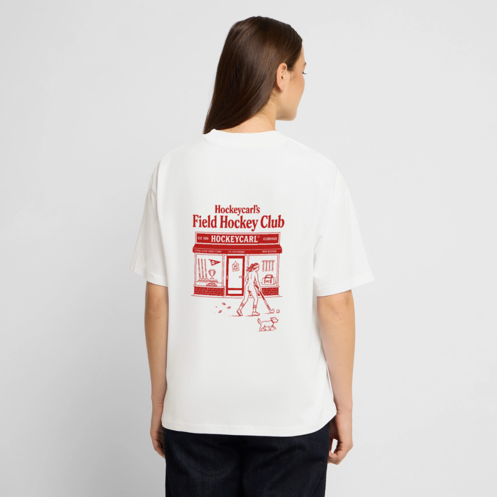 Hockeycarl Field Hockey Club Oversized T-Shirt – Vintage Backprint - Weiß
