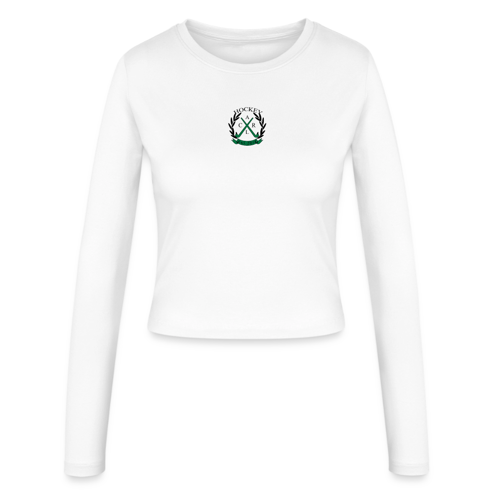 Sunday Hockey Club Frauen Slim Fit Langarmshirt – Cropped Style - Weiß