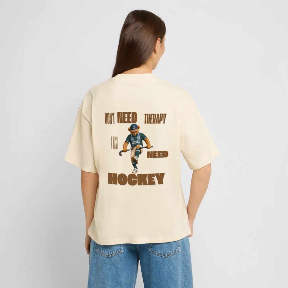 Hockeycarl „Need Hockey“ Oversized T-Shirt – Natural - Natur