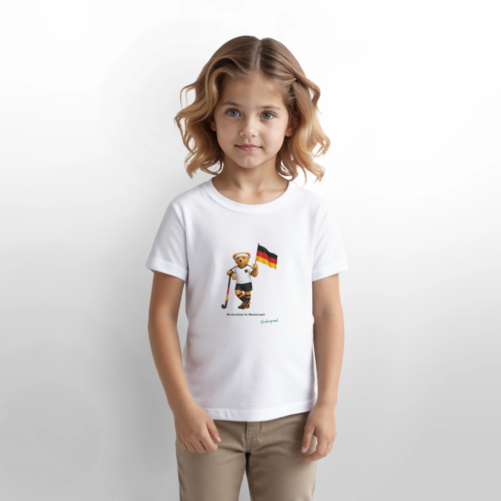 "Hockeybear" Kinder T-Shirt – Deutschland Edition - Weiß