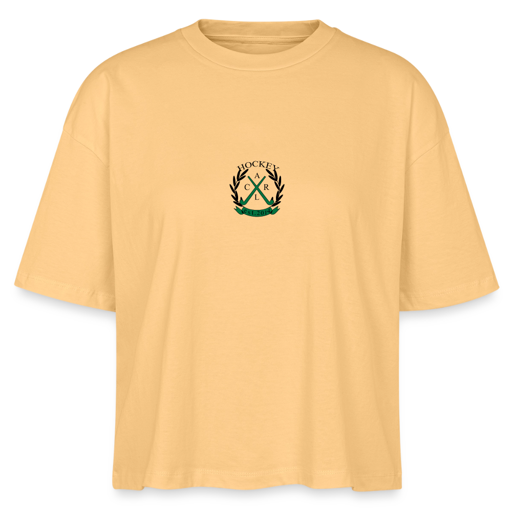 "Just a Girl Who Loves Hockey" T-Shirt – Damen Boxy Fit - Mispel