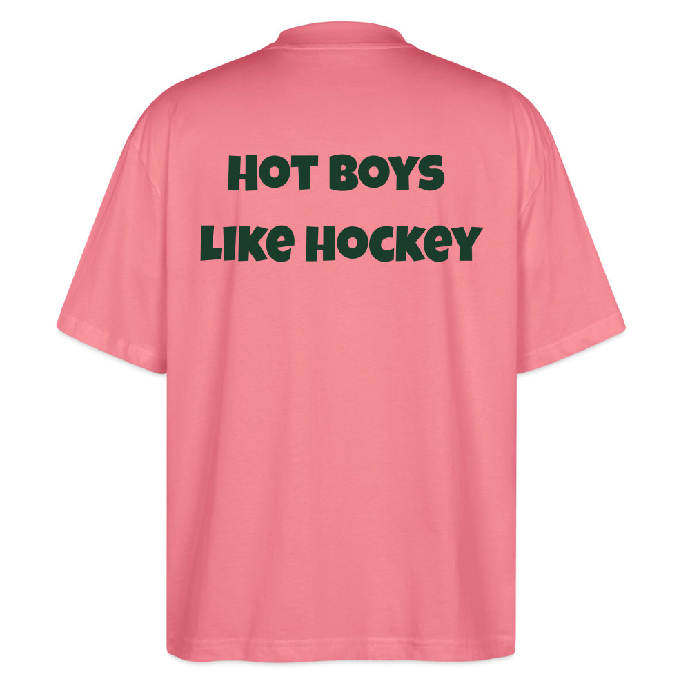 Hot Boys Like Hockey – Organic Oversized Shirt - Pink 