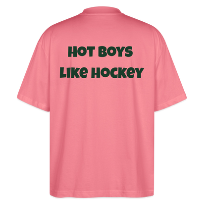 Hot Boys Like Hockey – Organic Oversized Shirt - Pink 