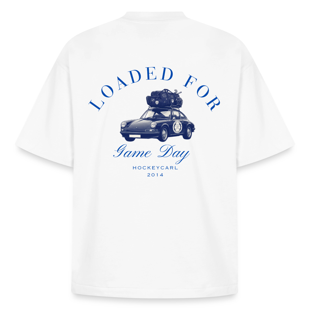 Loaded for Game Day – Boxy Heavyweight Organic Shirt - Weiß