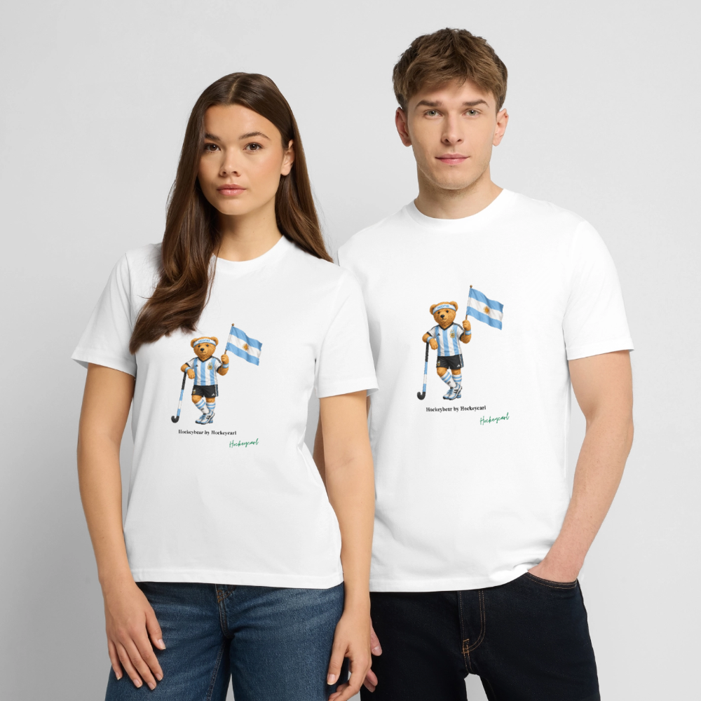 Hockeybear Argentinien – WM Fanshirt | Hockeycarl - Weiß