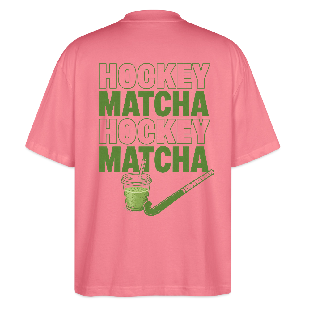 Hockey Matcha Oversized T-Shirt - Pink 