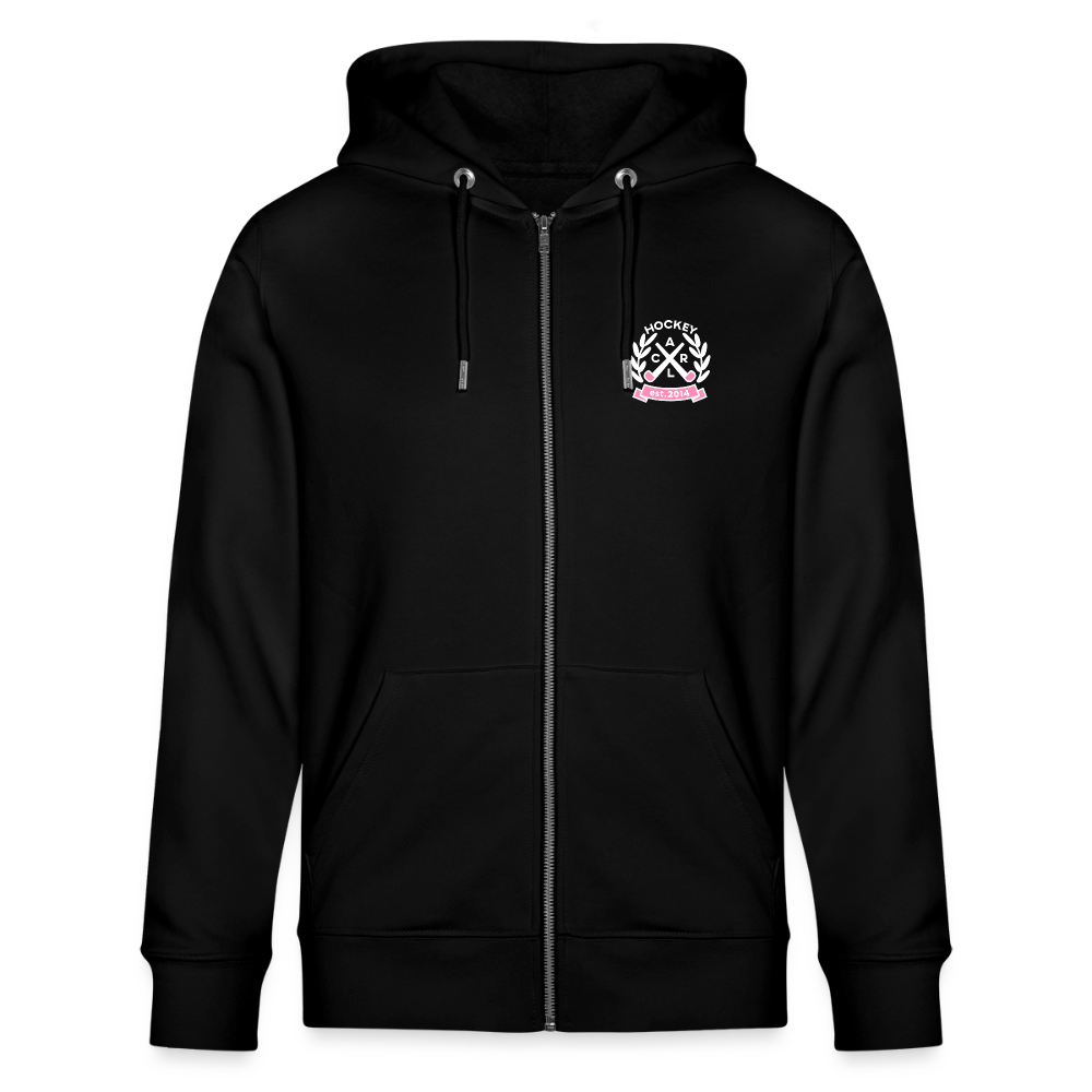 "Hockey is my only Drug" Zip-Hoodie – Unisex Bio-Kapuzenjacke - Schwarz