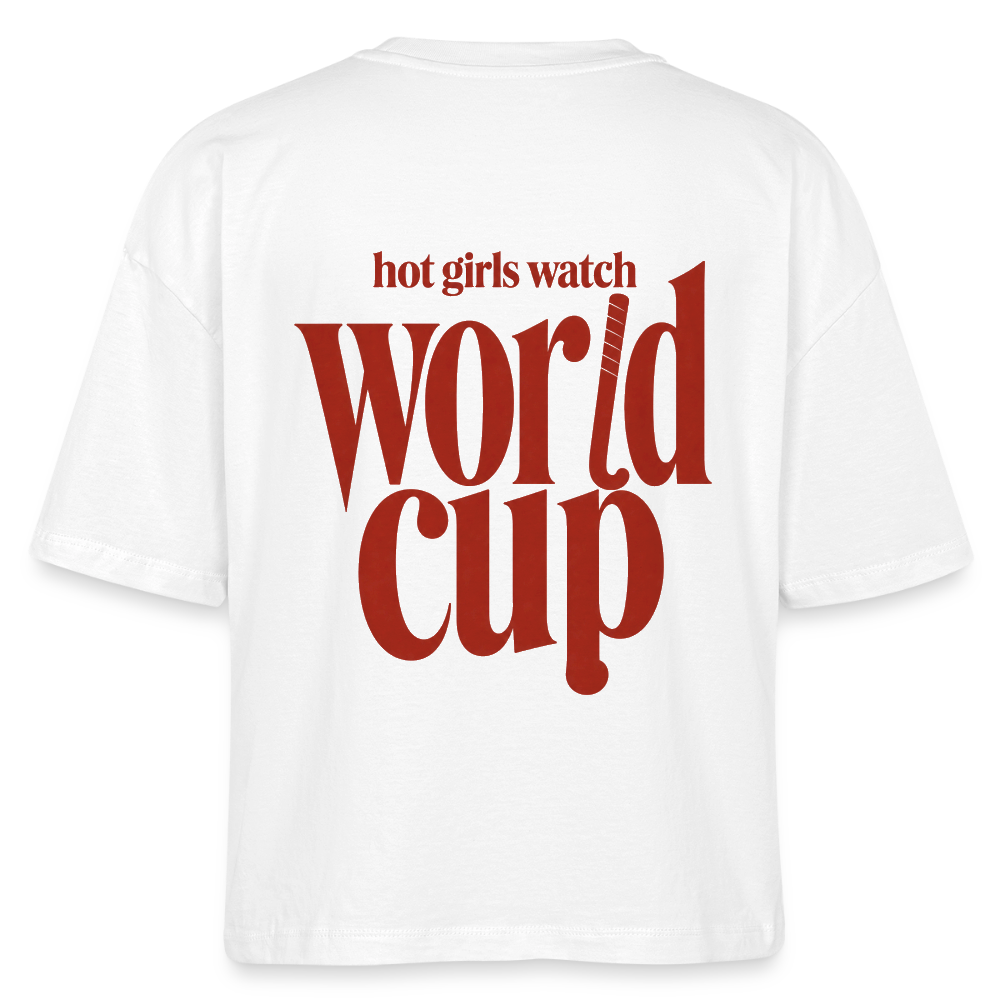 Hot Girls Watch World Cup – Organic Boxy Shirt - Weiß