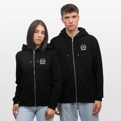 "Hockey is my only Drug" Zip-Hoodie – Unisex Bio-Kapuzenjacke - Schwarz