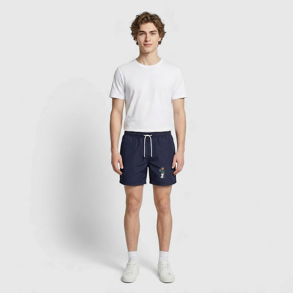 Vintage Hockey Bear Badeshorts – Unisex Swim Shorts - French Navy