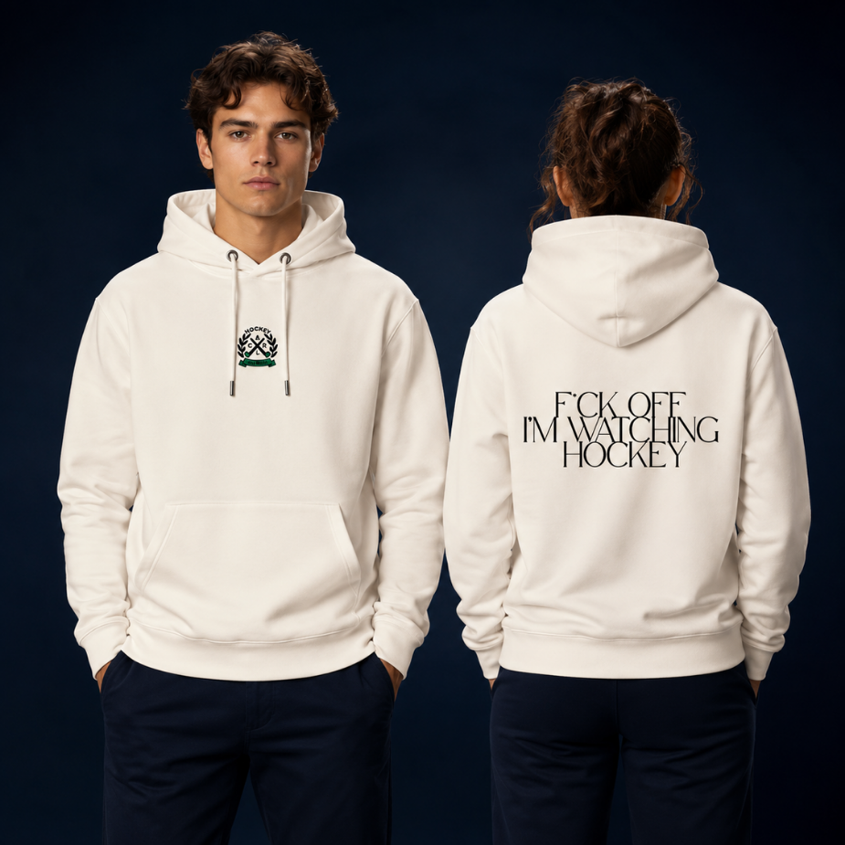 "F*ck Off, I'm Watching Hockey" Hoodie – Unisex Bio-Hoodie - Hockeycarl