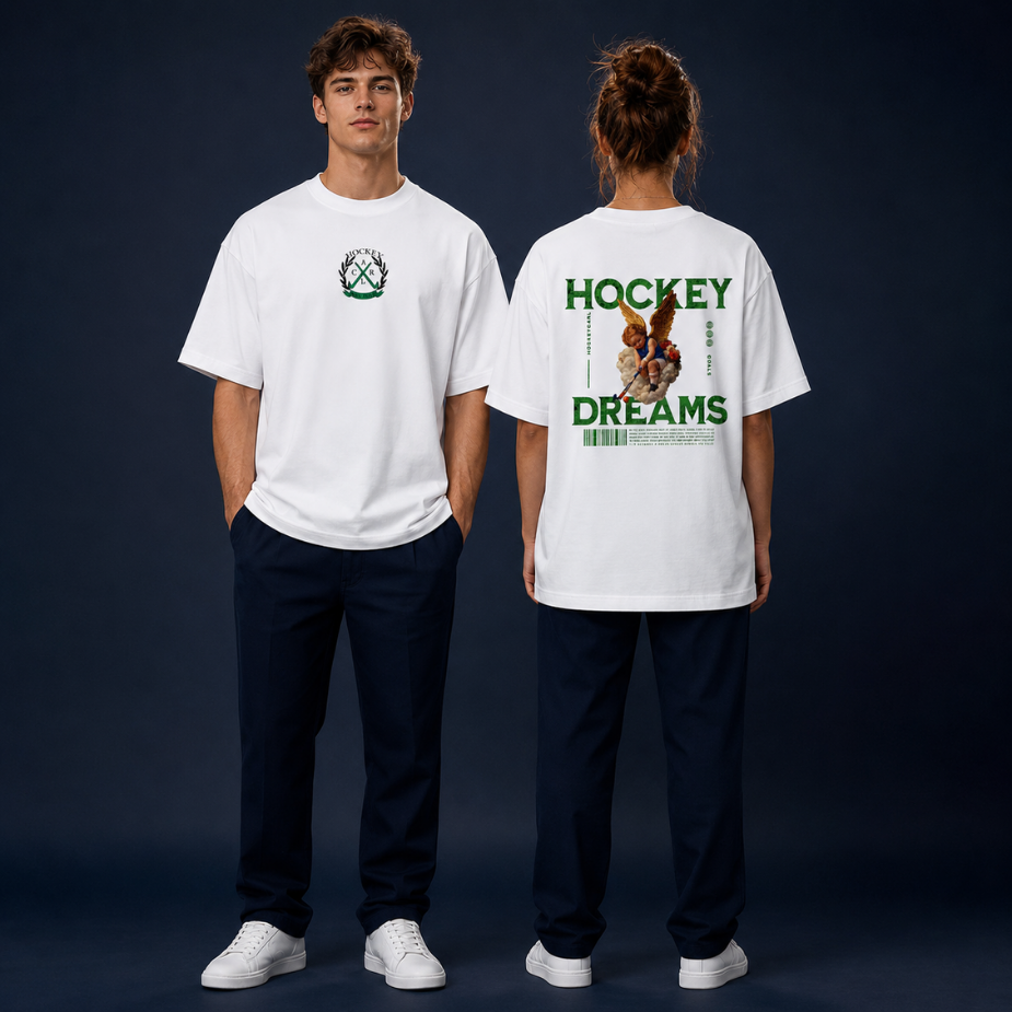 Hockey Dreams Boxy Heavyweight T-Shirt – Unisex