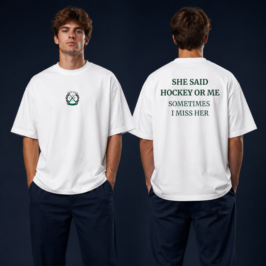 Hockey or Me – Organic Oversized Shirt