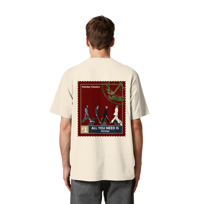 All You Need Is Hockey - Heavy Oversized Organic Shirt - Hockeycarl