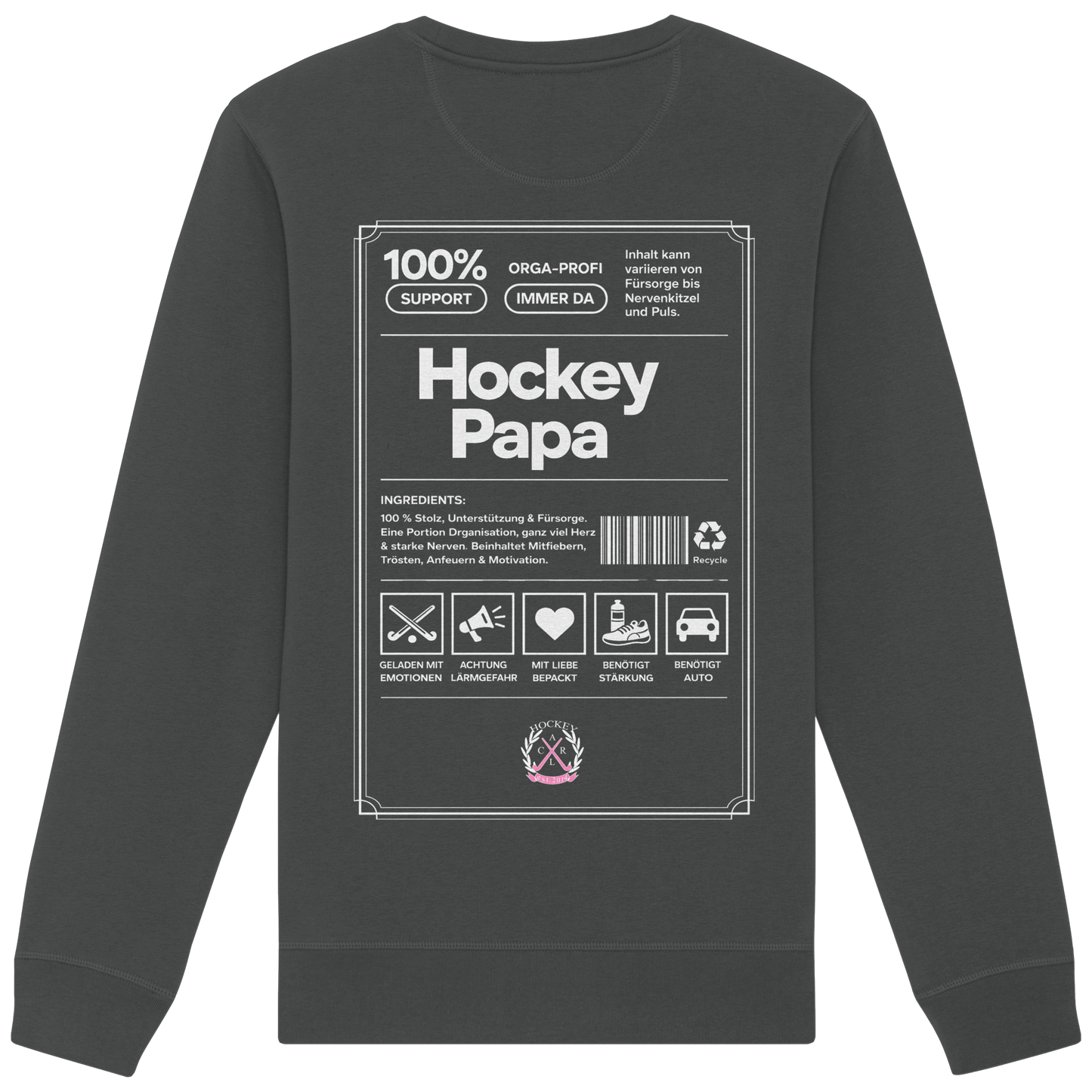 Hockey Papa - Organic Basic Unisex Sweatshirt - Hockeycarl